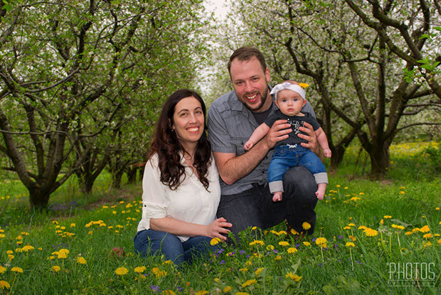 Casey, Alex & Baby Oona, Brown's Orchards Pick Your Own
