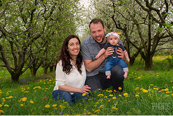 Casey, Alex & Baby Oona, Brown's Orchards Pick Your Own
