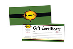 Hamir's Indian Fusion Gift Certificate